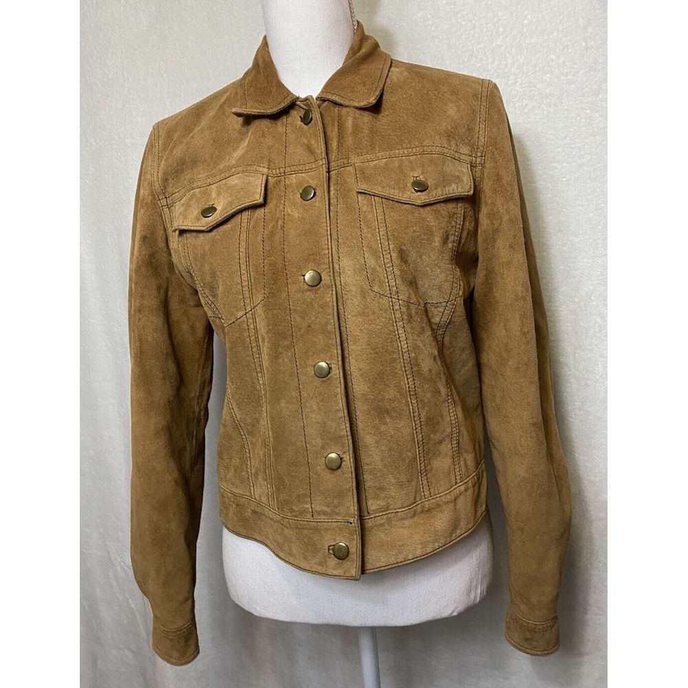 Willi Smith Women's Lightweight Leather Suede‎ Vintage Jacket Size Small